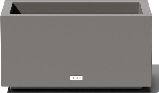 Veradek Block Series Long Box Planter - Large Rectangular Planter for Indoor or Outdoor Patio/Porch | Durable All-Weather Use with Drainage Holes | Modern Décor for Tall Plants, Flowers or Shrubs