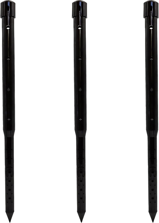 24" DEEP DRIP Watering Stake (3 Pack) (Black), 24GKDD