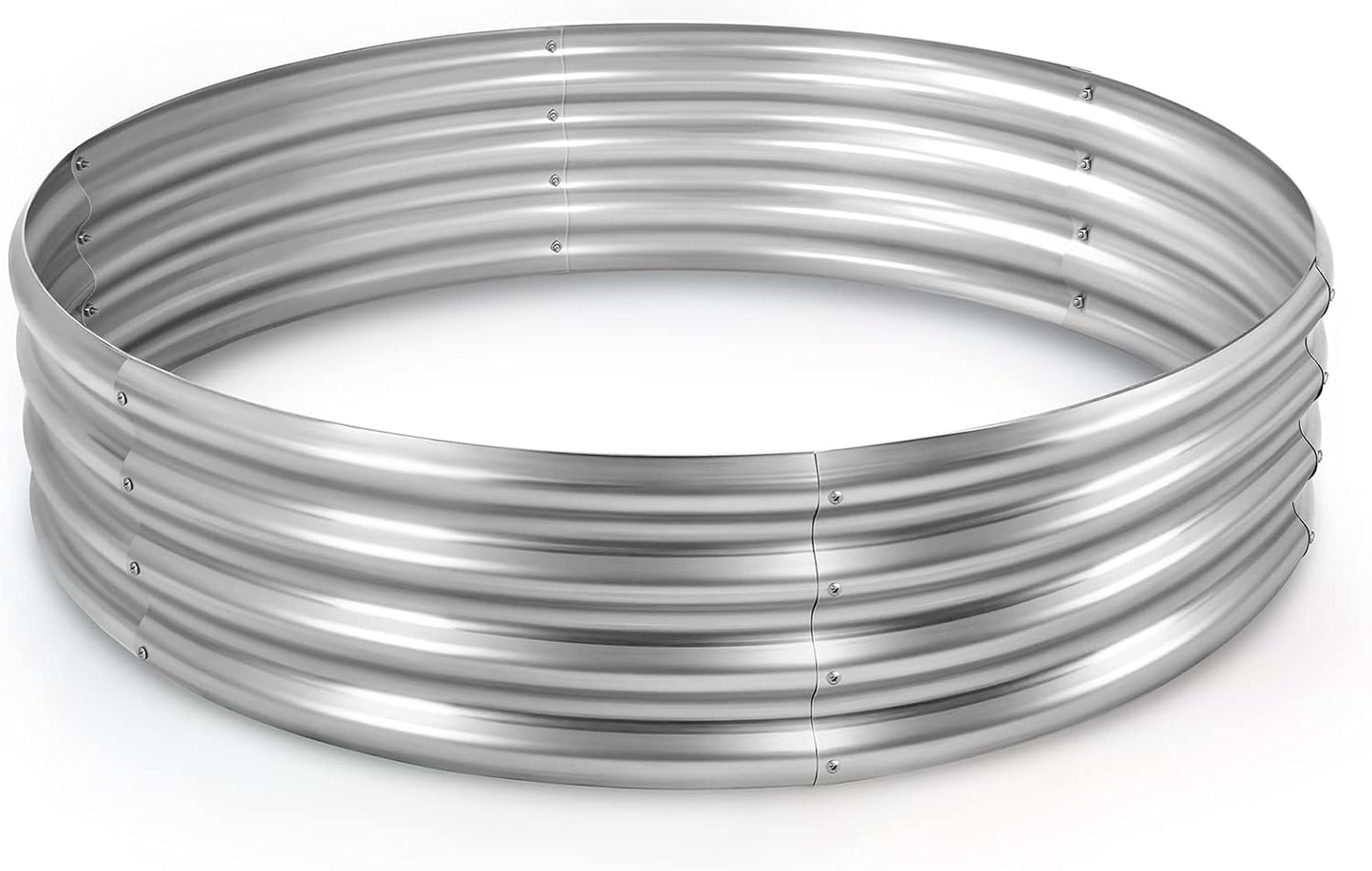 Land Guard Galvanized Raised Garden Bed Kit, Galvanized Planter Raised Garden Boxes Outdoor, Round Large Metal Raised Garden Beds for Vegetables ……