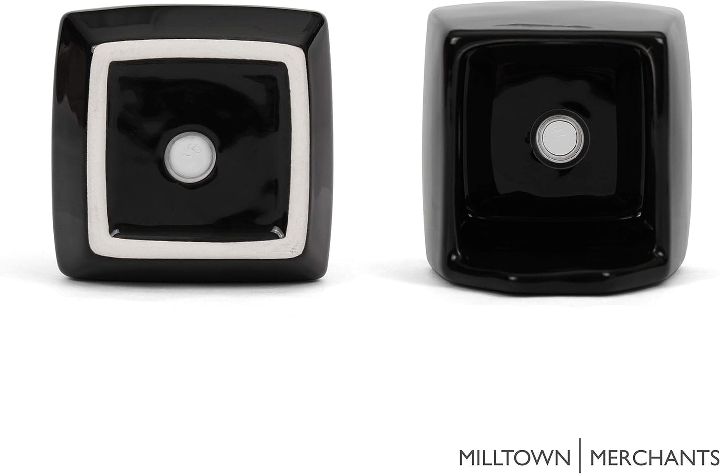 Milltown Merchants Succulent Wall Planter - Wall Vase - Black Ceramic Wall Mounted Planter - Succulent Plant Pot - Hanging Vase for Living Wall (1 Pack/Contemporary/Black)