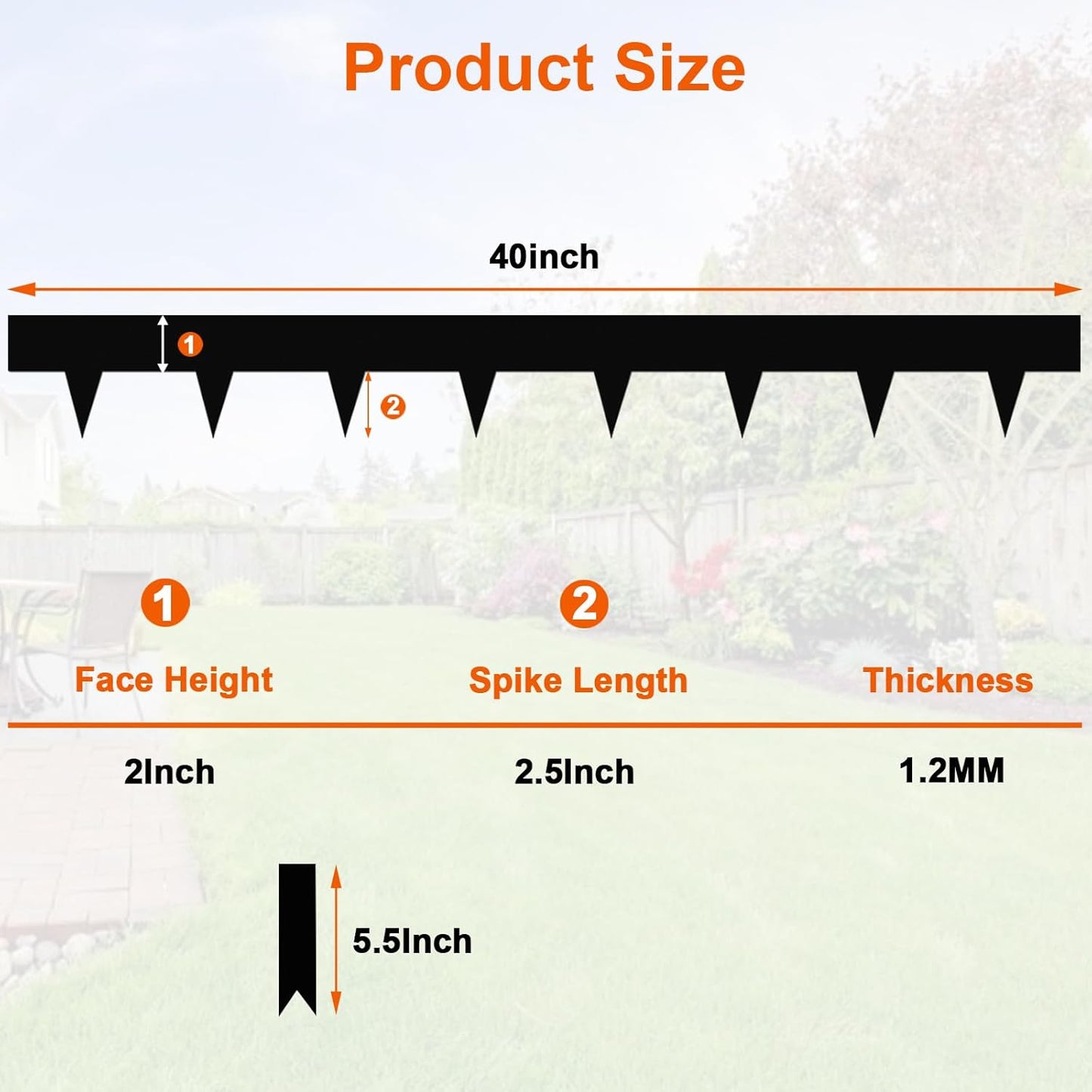 40“L X 4.5" H Metal Landscape Edging, Heavy Duty Galvanized Steel Garden Edging,10 Pack Garden Edging Border for Lawn, Flower Bed, Yard (Black)