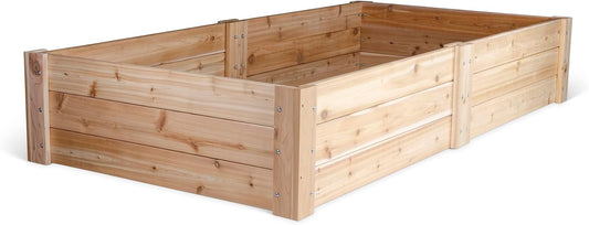 Infinite Cedar Premium Cedar Raised Garden Bed - 4' x 8' x 16.5" H - 1" Thick Wood