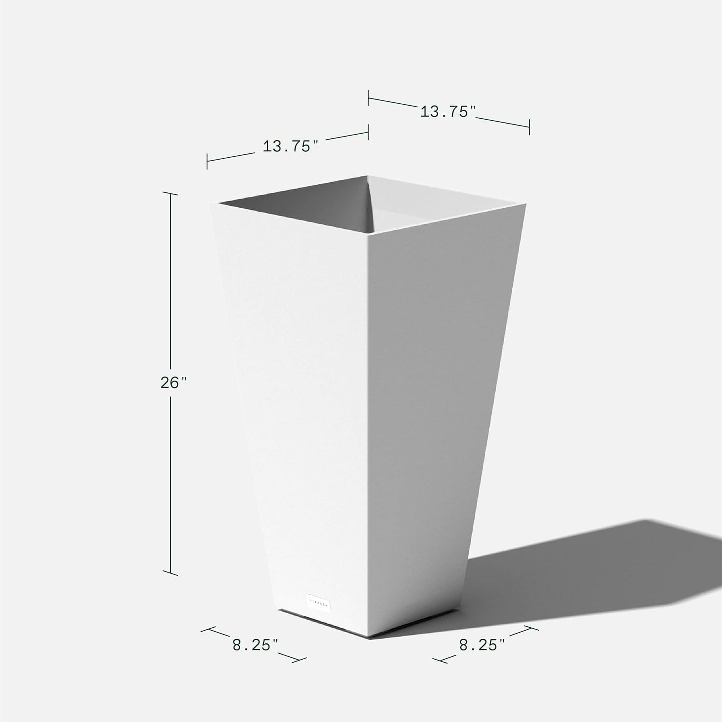 Veradek V-Resin Indoor/Outdoor Taper Planter, 2-Pack (26 inch, White)