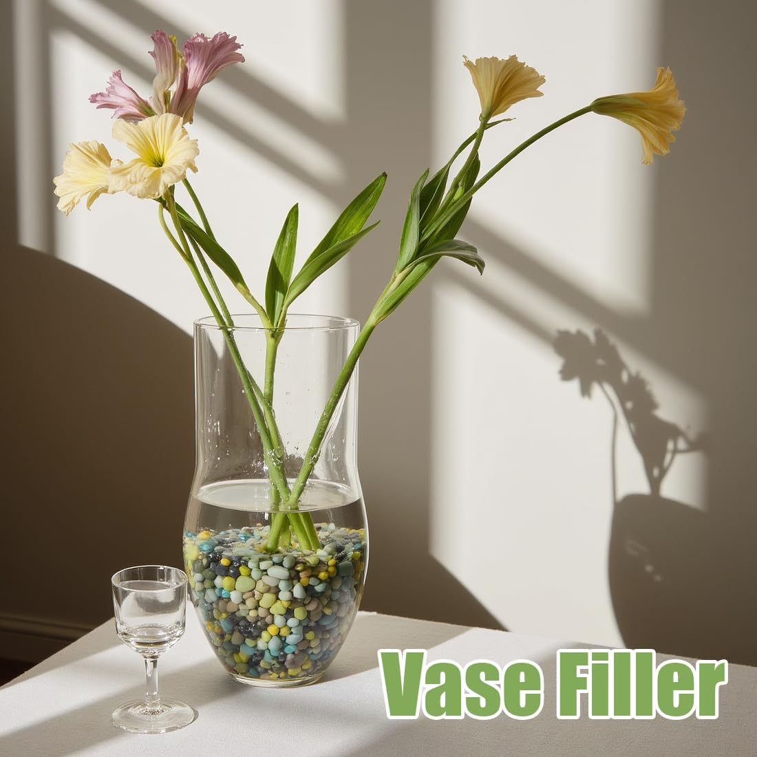 River Rocks 5 Lbs, 3/8 Inch Jade Pea Gravel, Rocks for Plants Indoor, Stones for Garden Landscaping, Vase Filler, Smooth Gravel Filler for Succulents, Cactus, Fish Tank and Vases