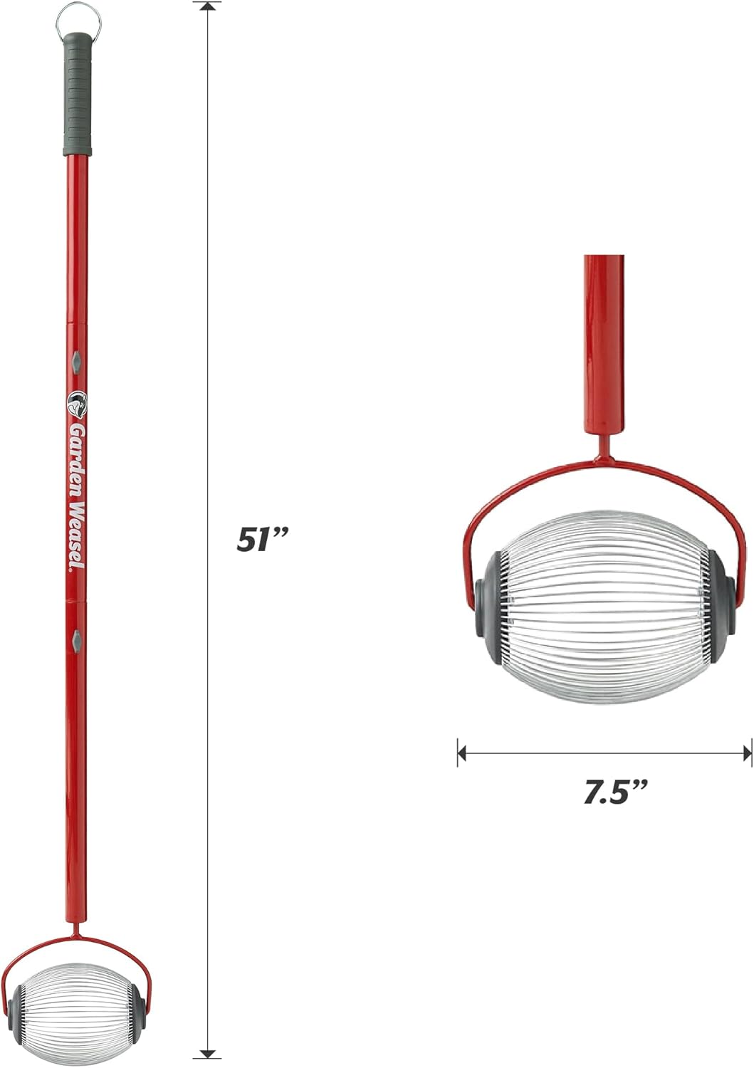 GARDEN WEASEL Small Nut Gatherer Roller – Nut Collector Tool for Acorns, Buckeyes, and Small Debris – Yard Picker Upper with Durable Steel Cage and Ergonomic Handle - Newest Model