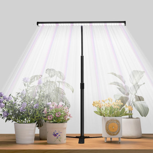 Super-Bright Grow Light for Indoor Plants, 6000K 108LEDs Full Spectrum Plant Lamp with Timer 4/8/12Hrs & Height Extendable for Home Office Desktop Plants, 12V 3A High Power Output for Faster Growth