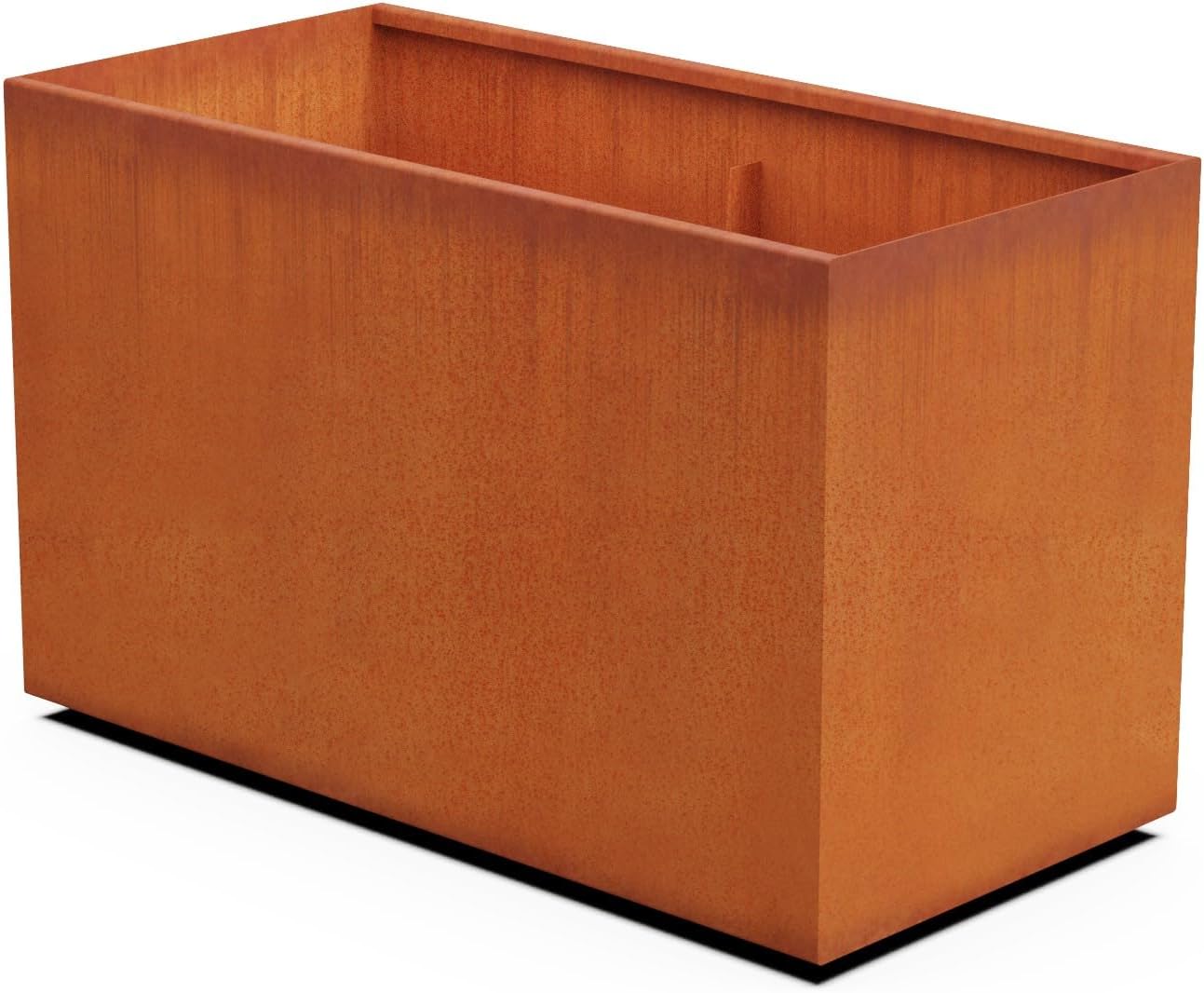 Extra Large Rectangular Planters for Outdoor Plants – 48x24x30 Inch Corten Steel Planter, Heavy Duty Large Outdoor Planter Box for Garden & Patio, Weathering Steel Metal Planter Rectangle