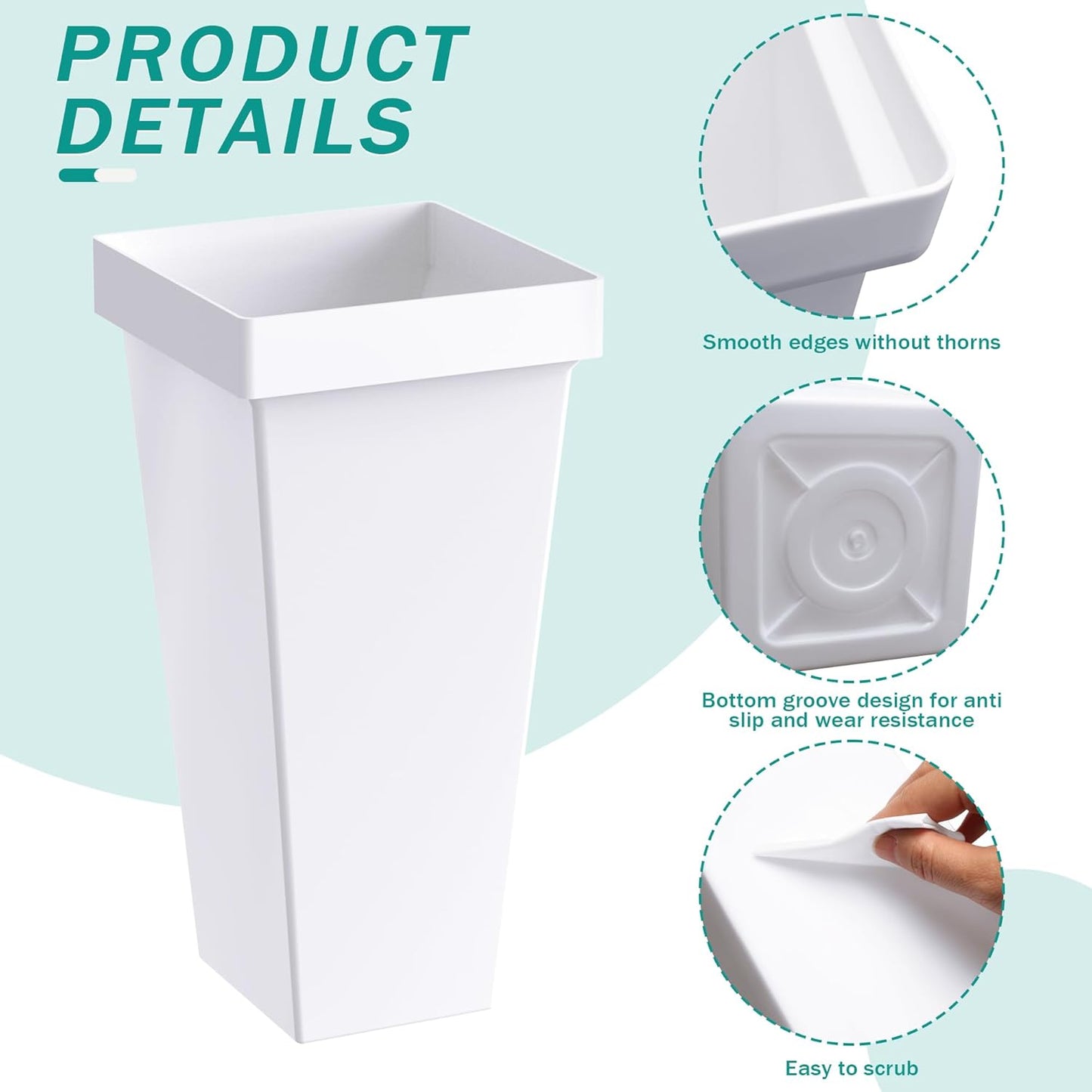 Putros Flower Display Stand with 12 Buckets White 3 Layers Metal Floral Cart with Wheels Moving Florist Bouquet Bar Plant Shelf for Indoor Outdoor Patio Garden Party Decor