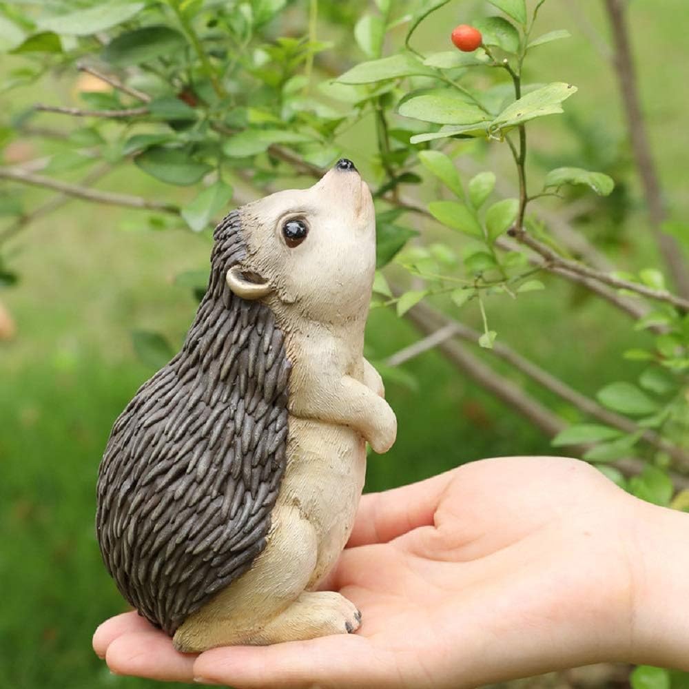 Rabbit, Squirrel and Hedgehog, Resin Garden Sculpture, Super Cute Outdoor Decoration, The Best Garden Sculpture Gift for Relatives and Friends