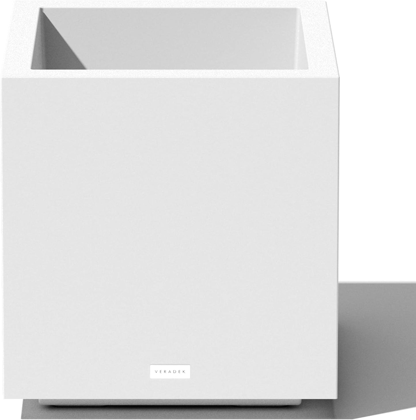 Veradek Block Series Cube Plastic Planter - Large Square Planter for Indoor or Outdoor Patio/Garden | Durable All-Weather Use with Drainage Holes | Modern Décor for Tall Plants, Trees, Flowers