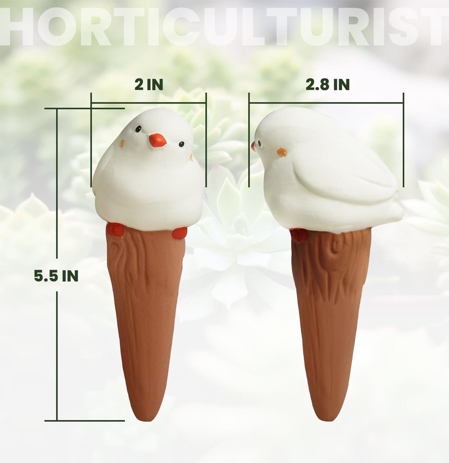 Bird Shaped Plant Watering Globes(4ps) Plants Suitable for Indoor and Outdoor Use Should be Kept Constantly Moist. The Interesting Shape Makes The Garden More Interesting and Beautiful.