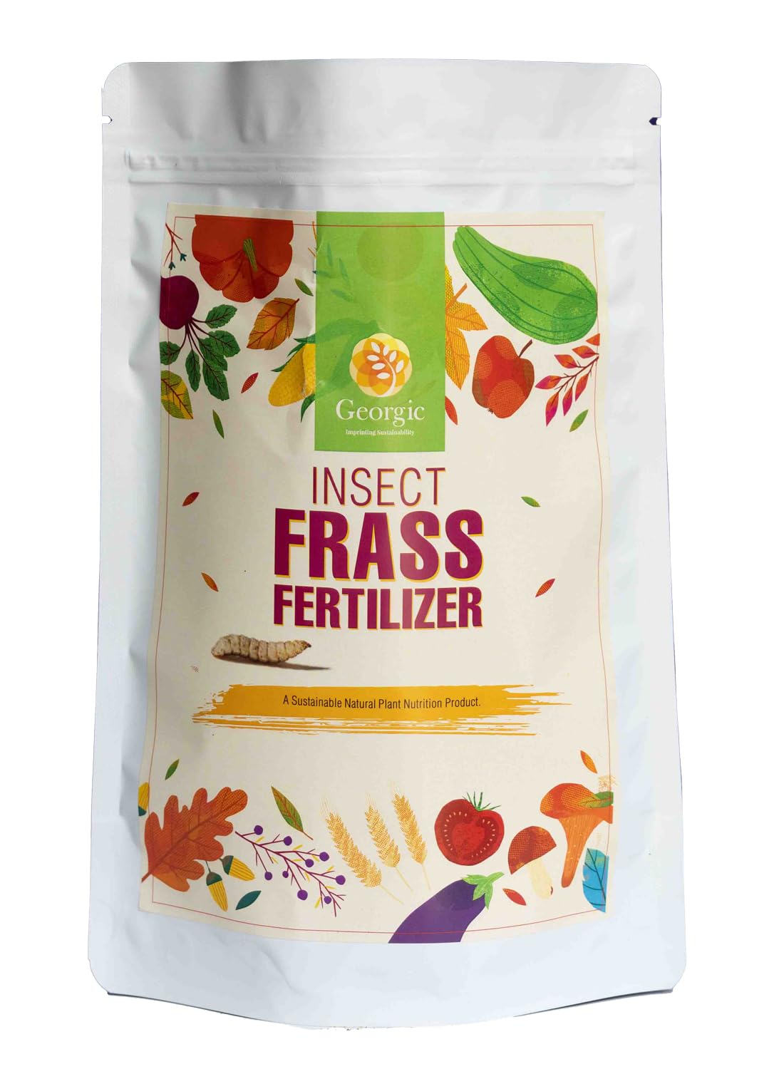 Insect Frass Fertilizer -100% Organic All-Purpose Plant Food & Soil Amendment, Natural Nutrients for Houseplants, Gardens & Lawns(1.5 lb)