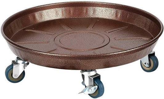 Rolling Plant Caddy Dolly with Wheels, 16" Heavy Duty Plant Stand on Casters for Planters, Wheeled Plant Roller Base for Indoor Outdoor Flower Pot, Bronze, 1 Pack