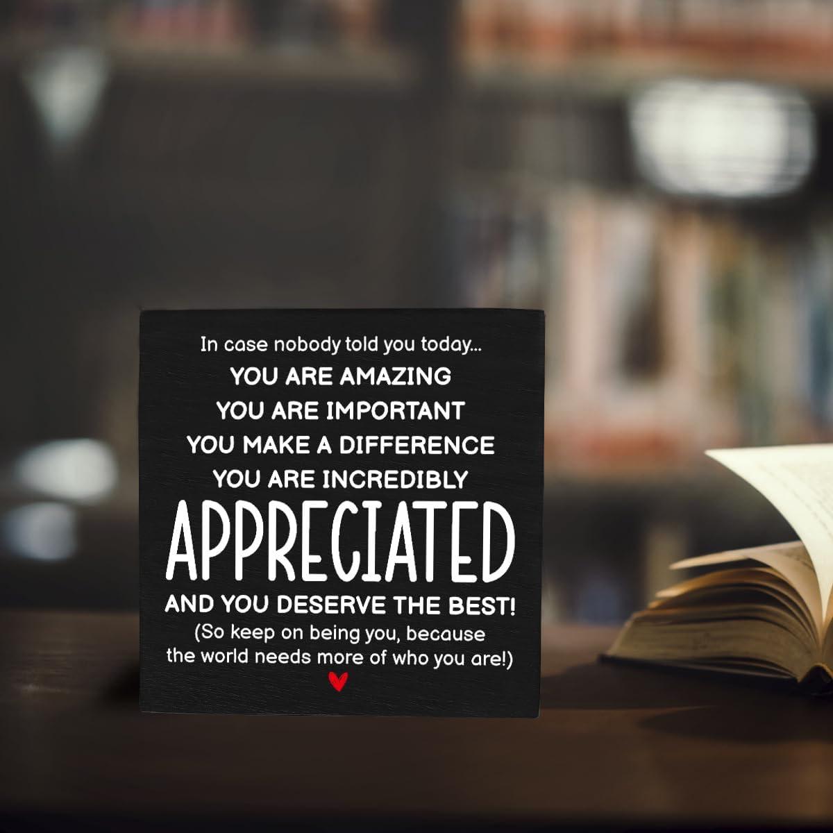 HTBIG Inspirational Gifts for Men Women Friends, Coworker Office Decor Appreciation Gifts, You Are Amazing Appreciated Motivational Desk Sign Decor Home Office Desk