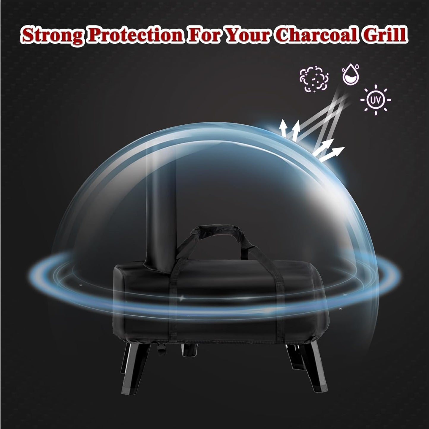 Pizza Oven Cover for Aidpiza Wood Pellet Pizza Oven,Outdoor Heavy Duty Portable Carry Waterproof Gas Pizza Grill Cover and Weather Resistant Oxford Fabric Cover(Black