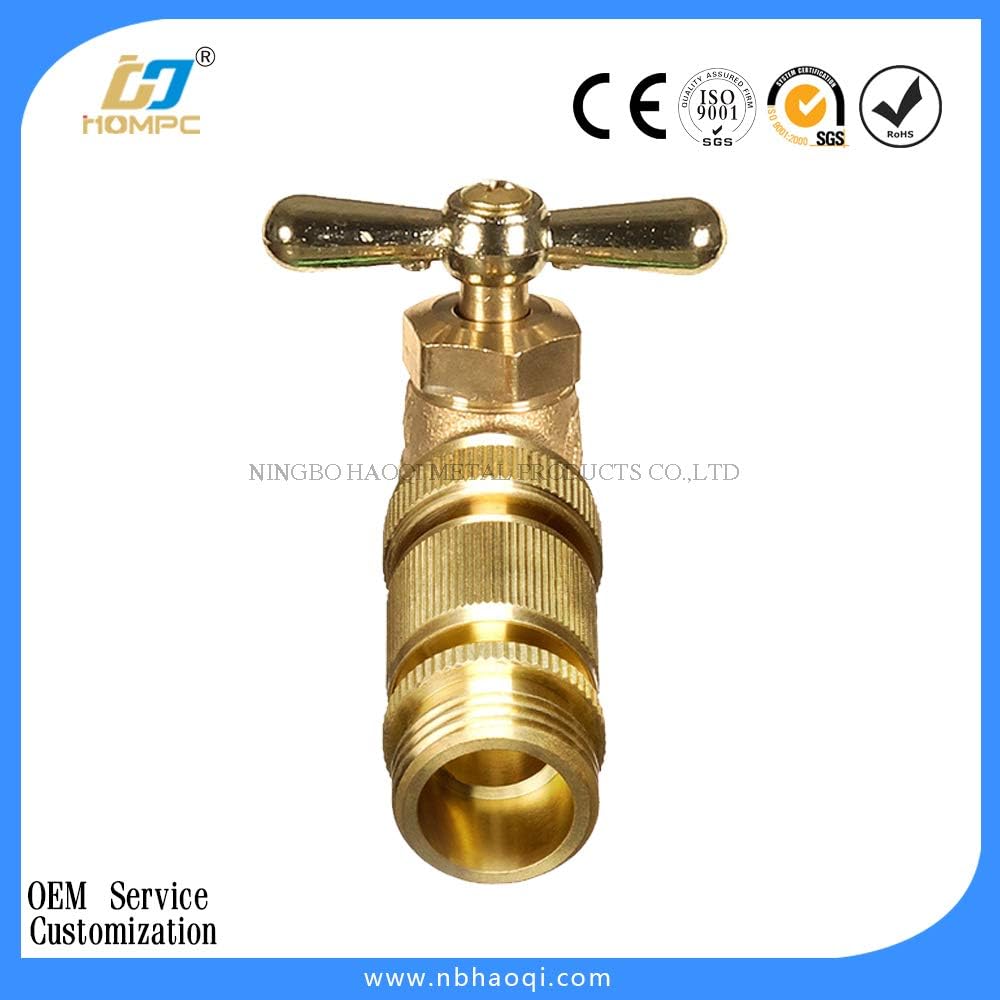 HQMPC Male Garden Hose Quick Connect Solid Brass Quick Connector Garden Hose Fitting Water Hose Connectors 3/4 inch GHT (4 Female+ 4Male)