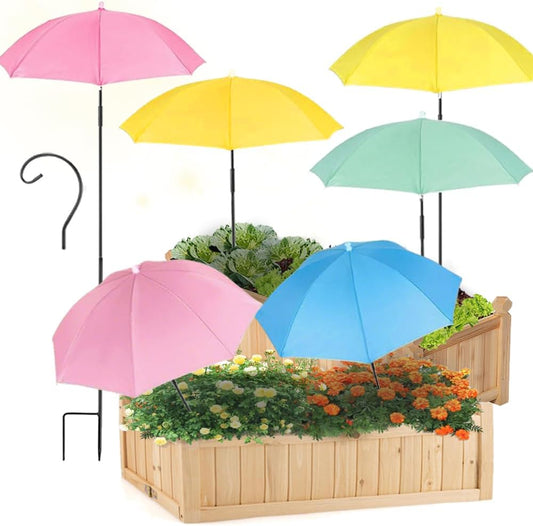 Plant Umbrellas for Outdoor Plants, Garden Umbrella Shade for Plants，Adjustable Height Provides shade cloth for Plants to Protect Their Flowers from Intense Sunlight and Rain(18.8 inches to 35.58 inches)