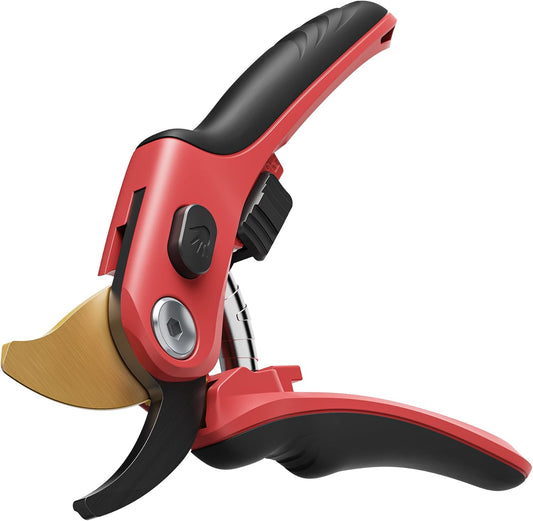 FLORA GUARD Professional Pruning Shears, SK5 Teflon-Coated Blades, Precision Garden Scissors with Non-Slip Handle, Lightweight Hand Pruner for Roses, Vines, and Shrubs