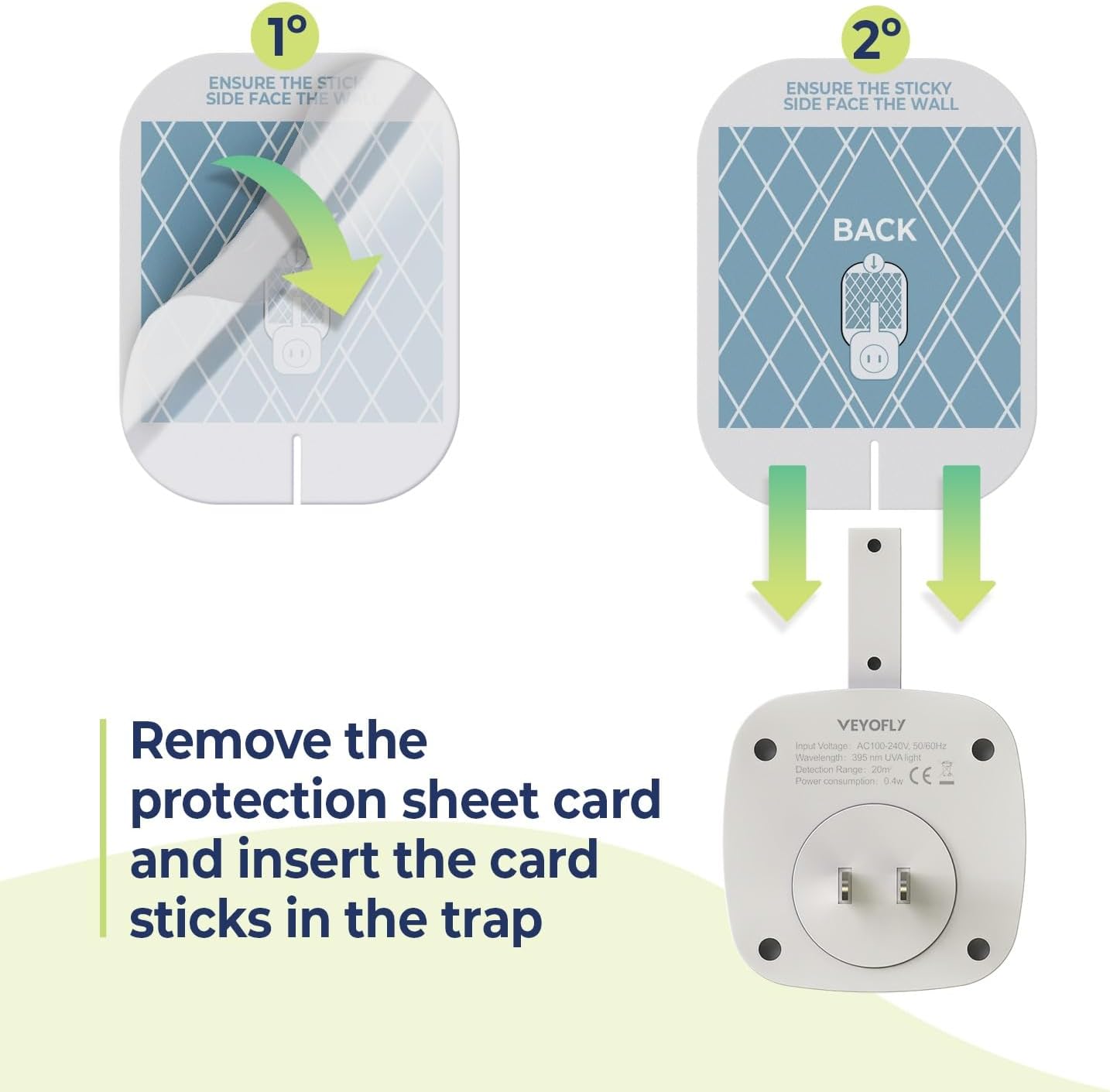 VEYOFLY Fly Trap Indoor Refill, Fruit Fly Traps for Indoors, Gnat Traps for House Indoor, Fly Catcher, Fly Trap, Plug in Catch for Fruit Flies, Moths, Gnats, Mosquito Trap (Pack of 15 Refills)