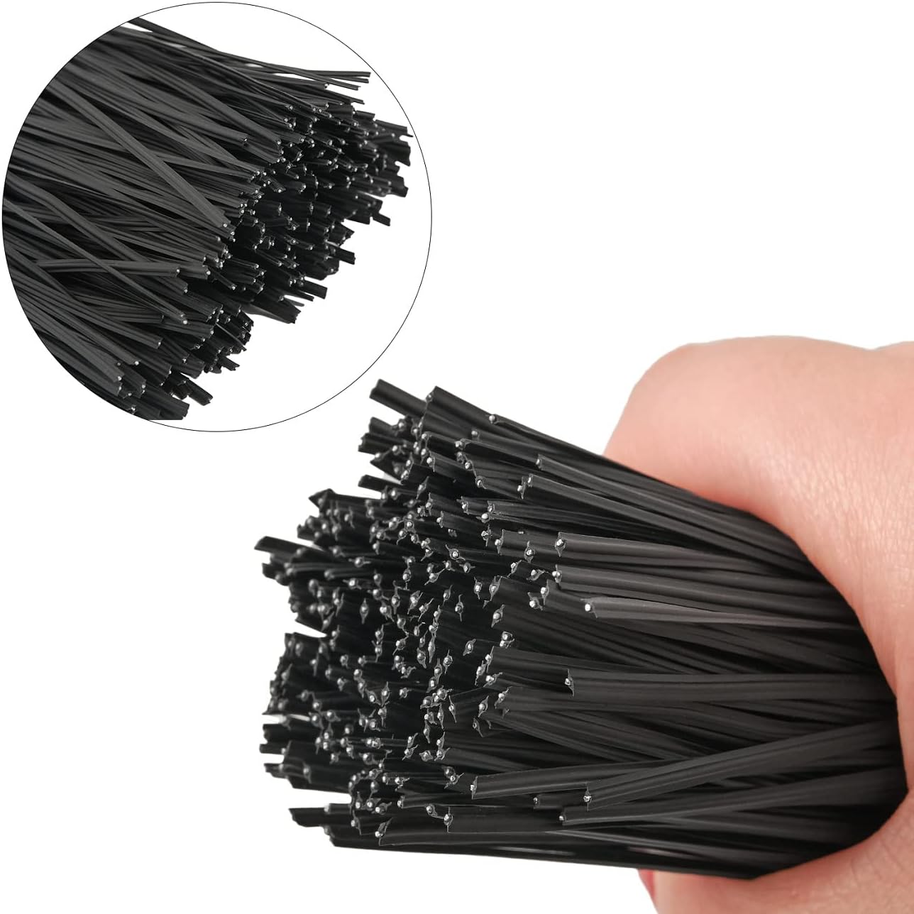 300 pcs 5 inch Plastic Black Twist Ties, Cable Ties, for Bags, Gardening Tools