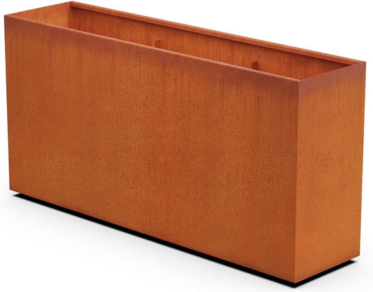 Corten Steel Planters - 72x18x36 Large Rectangular Planters for Outdoor Plants - Extra Large Outdoor Planter Box for Modern Patio, Privacy Screen, and Commercial Landscapes