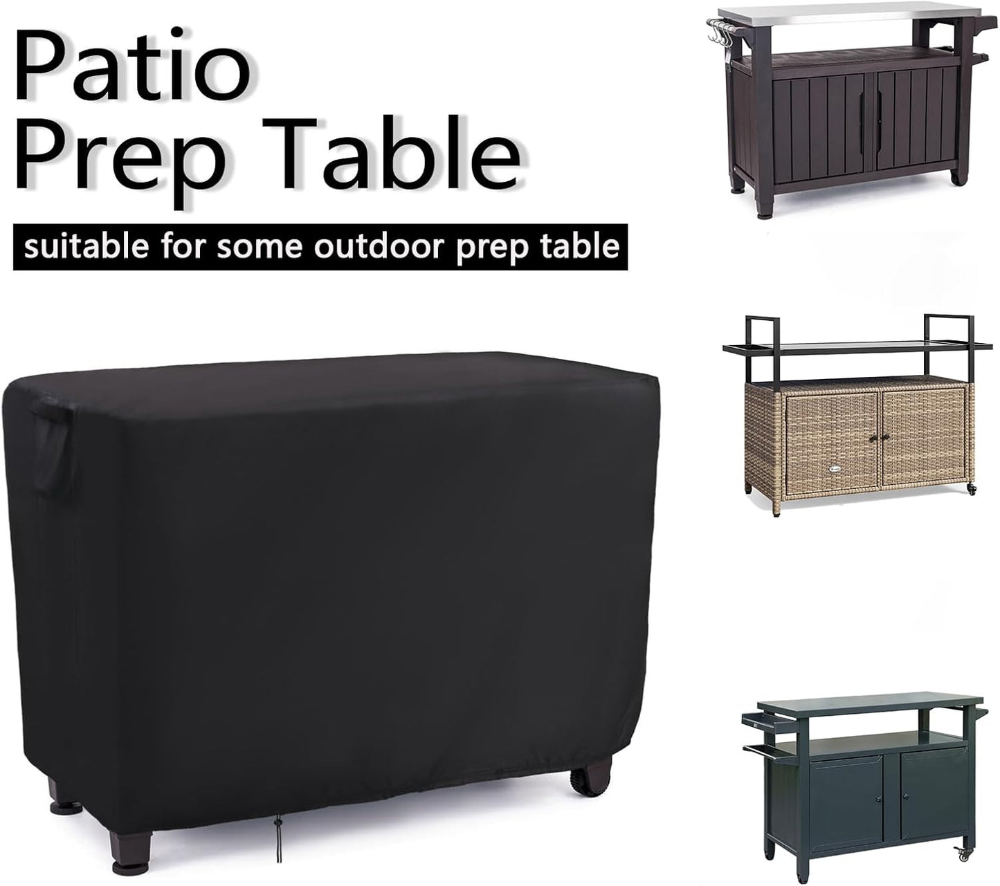 Patio Prep Table Cover for 52 Inch Keter Unity XL Portable Outdoor Table,Waterproof Outdoor Bar Table Covers,Outdoor Grill Cart Pizza Oven Table Cover