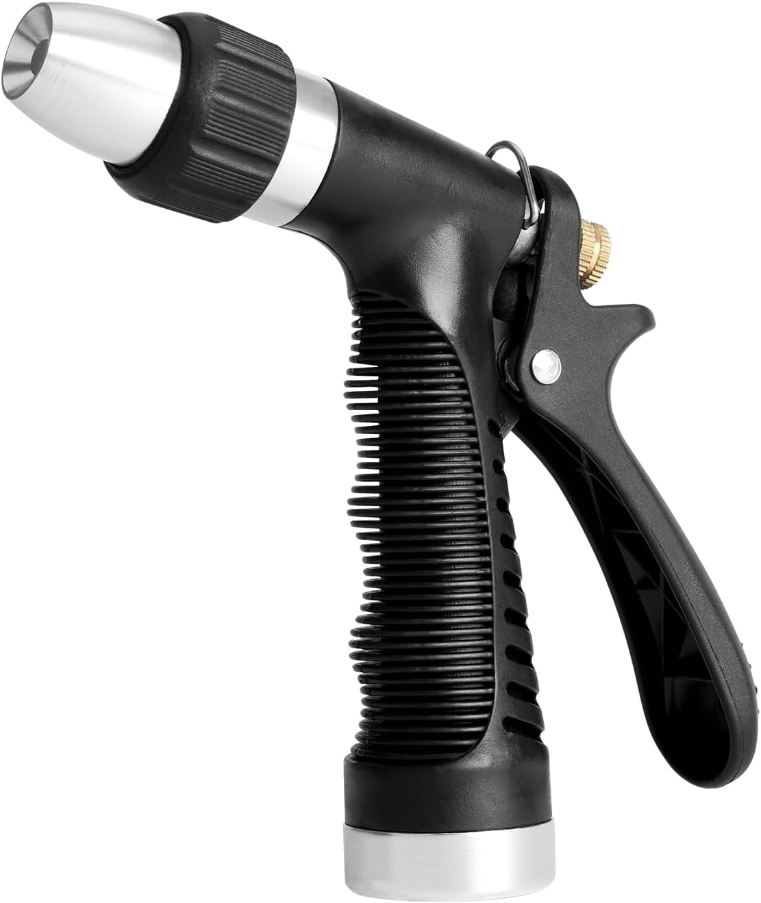 Grip Strength Adjustable Handheld Hose Nozzle, Adjustable Water Nozzle Spray with High Pressure for Watering Plants and Lawn, Car Washing, Patio and Pet Washing.