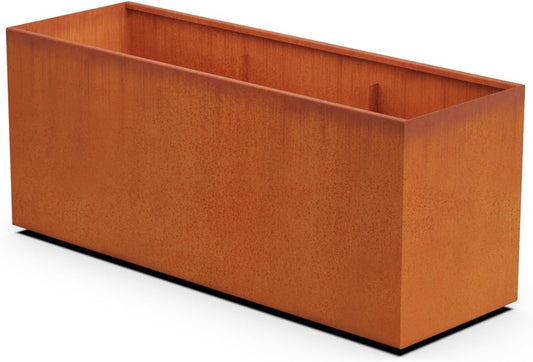 Large Rectangular Planters for Outdoor Plants - 72x24x30 Extra Large Corten Steel Planter Box for Patio Privacy Screen or Raised Garden Bed | 11-Gauge Heavy Duty Metal