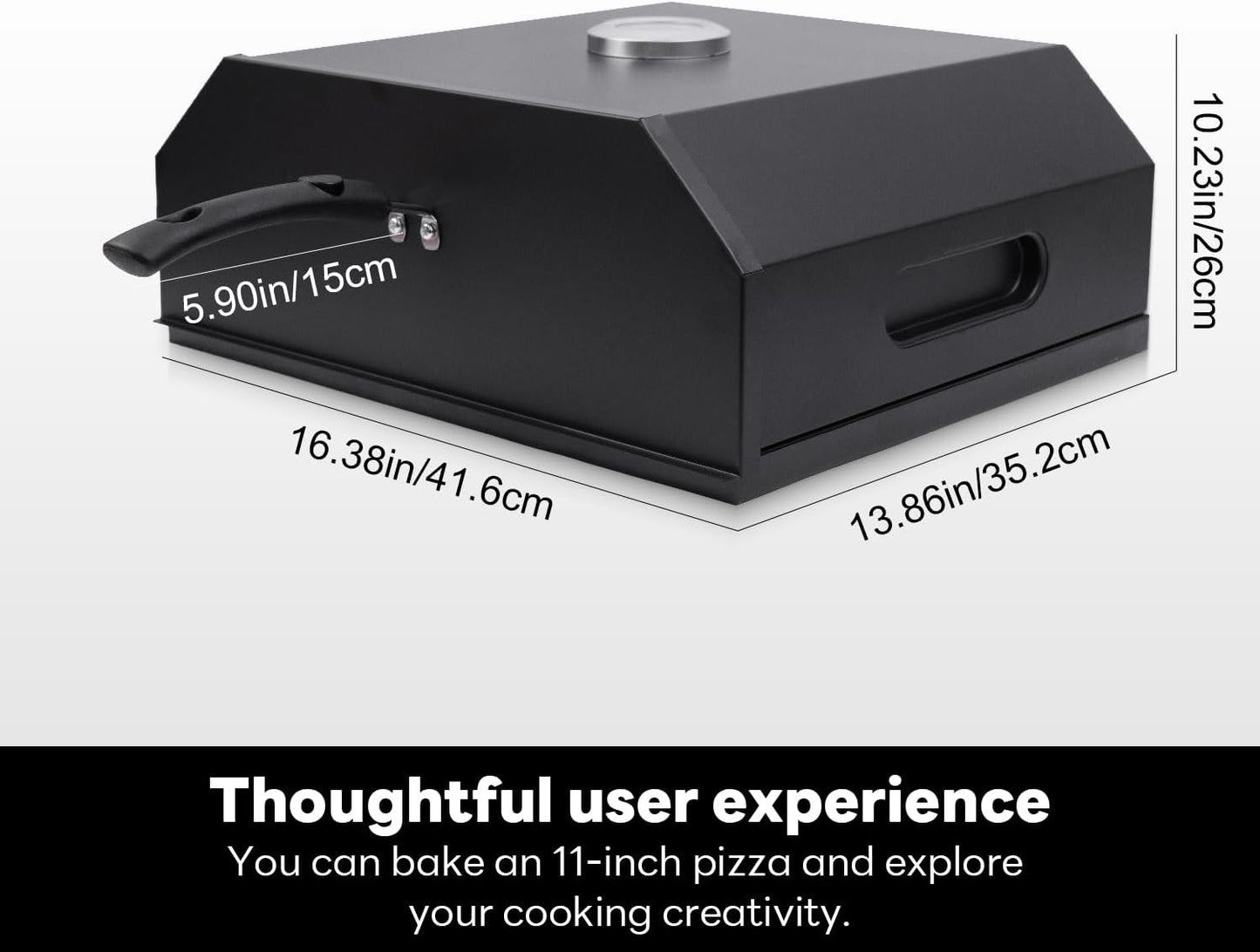 Ayiusedeza Outdoor pizza oven, a convenient pizza oven with a handle for grilling, suitable for use in courtyards and gatherings (pizza)