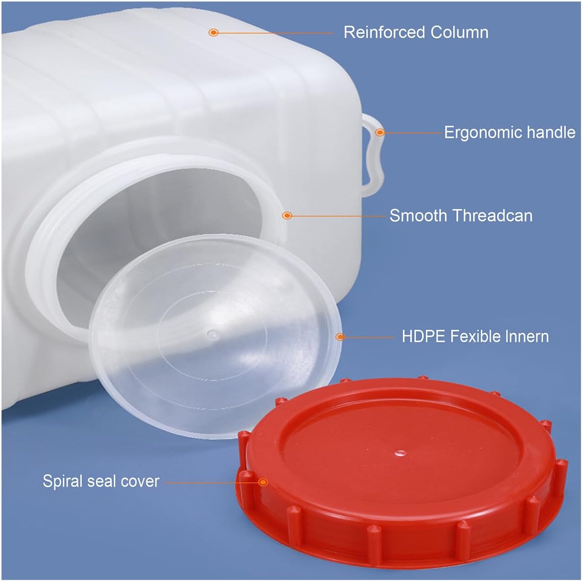 Plastic Water Tank 25L/35L/50L/80L/110L/200L Water Container，Rain Water Tank，Food-Grade Rectangular Thickened Water Tower with Faucet for Household Water Storage(Size:200L)