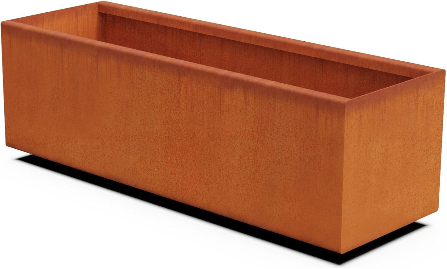 Large Rectangular Planters for Outdoor Plants – 36x12x12 Corten Steel Planter, Heavy Duty Metal Planter Box for Patios, Gardens & Landscapes