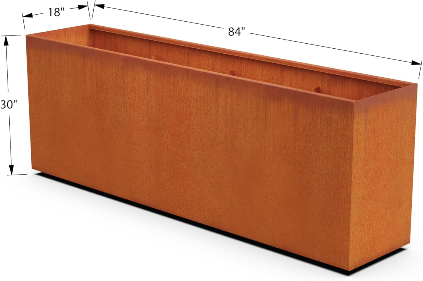 Corten Steel Planters | 84 Inch Extra Large Rectangular Planters for Outdoor Plants | Heavy Duty Metal Planter Box for Modern Patio Privacy Screen & Landscape Design