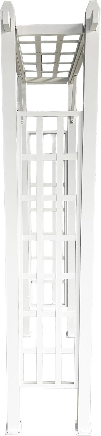 White Modern Aluminum Garden Arbor Arch