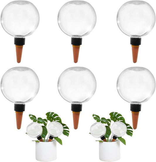 6 Pcs Self Watering Globes for Indoor Plants Automatic Watering Planter Insert 17.5 oz Watering Bulbs with Slow Release Control Water Dripper for Plants