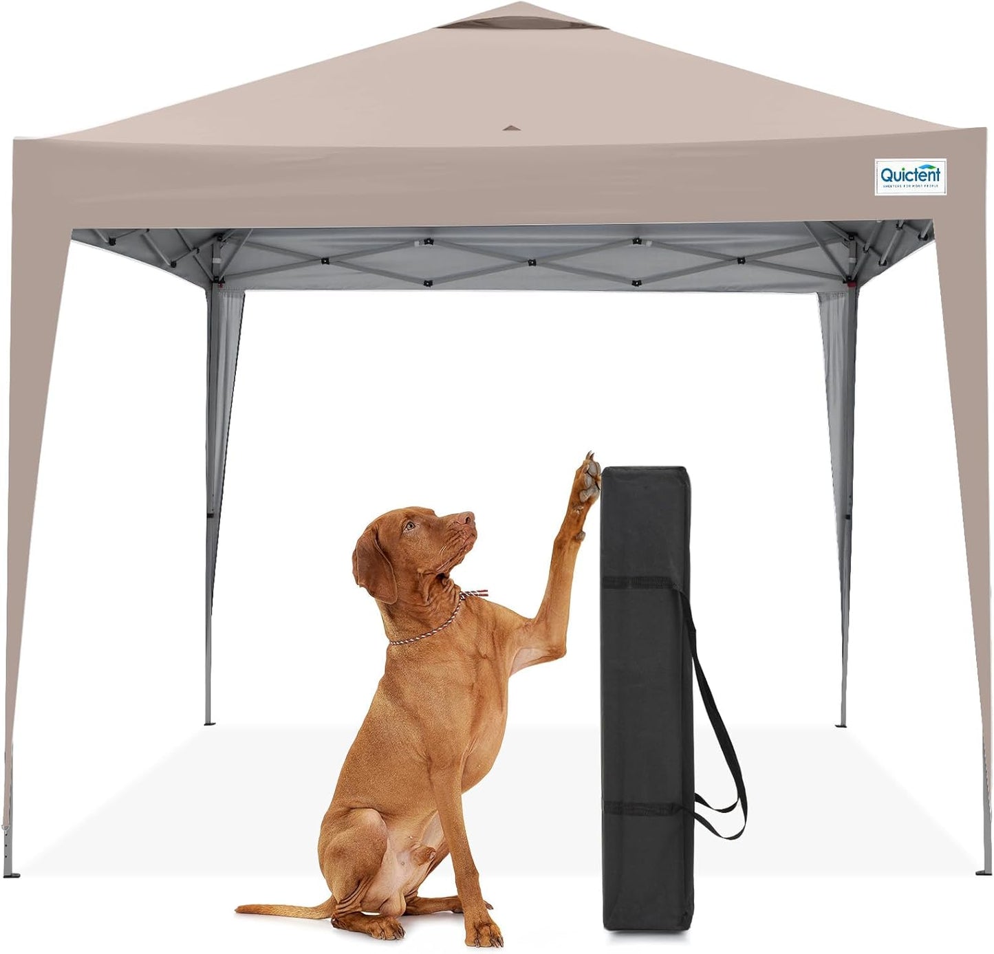 Quictent 10x10 Pop Up Canopy Tent, Instant Setup Gazebo for 1 Person, Portable & Compact, Waterproof & UV Protection, Ideal for Camping, Beach, Parties, and Outdoor Events
