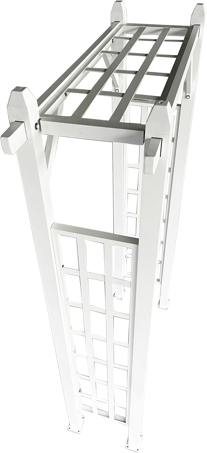 White Modern Aluminum Garden Arbor Arch