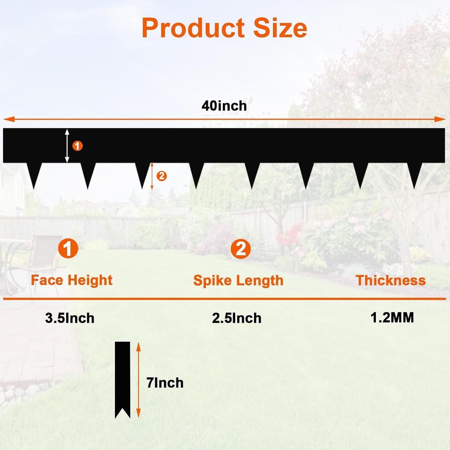 40”L X 6" H Metal Landscape Edging, Heavy Duty Galvanized Steel Garden Edging,10 Pack Garden Edging Border for Lawn, Flower Bed, Yard (Black