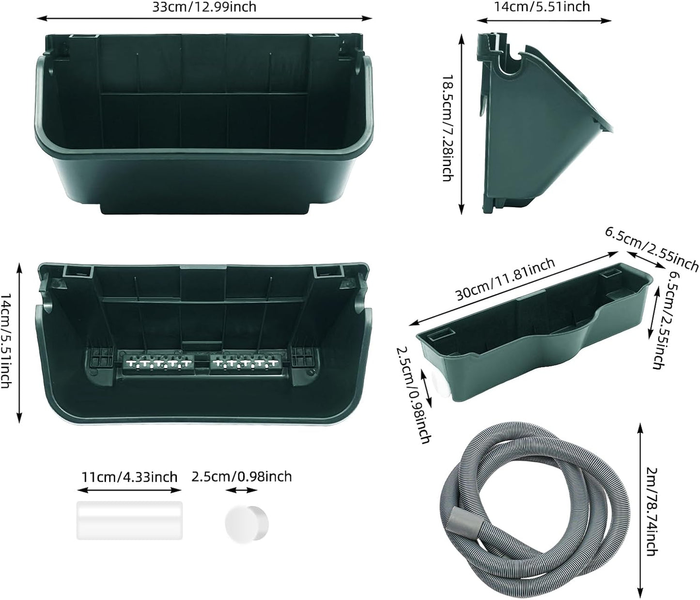 Vertical Wall Planter with 16 Pots, Hanging Garden Plant Flowerpot Holder, Stackable Wall-Mounted Planter, Balcony Planters for Flowers Vegetables Fruits (Army Green, 16 Pots+4 Drainage Planters&Pipe)