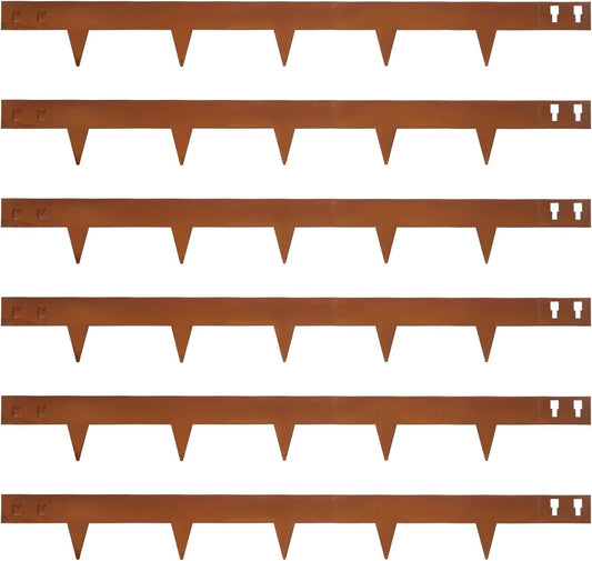 Corten Steel Landscape Edging 40 Inch Strips Steel Landscape Edging Metal Garden Edging Border Rusted Edge 4.5 Inch Depth Steel Edging for Landscaping Lawn Yard 6 pcs by GZGNEEVL