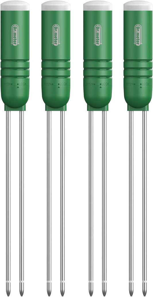 Dr.meter 4 Pack Soil Humidity Sensor Probe, Plant Soil Moisture Meter, Accessory Only, Cannot Be Used Alone
