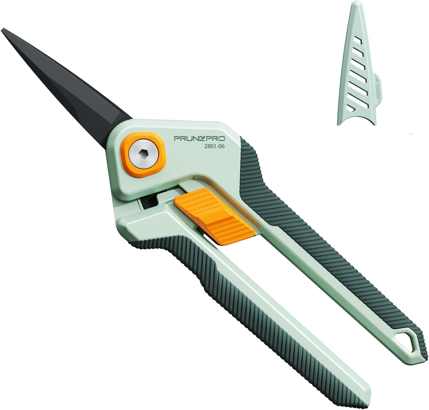 PrunePro Garden Scissors Pruning Shears Sharp Stainless Steel Non-Stick Teflon Coating Blade for Precise Cuts Garden Snip Bonsai Clippers for Plants Rose Flower 3 Pack