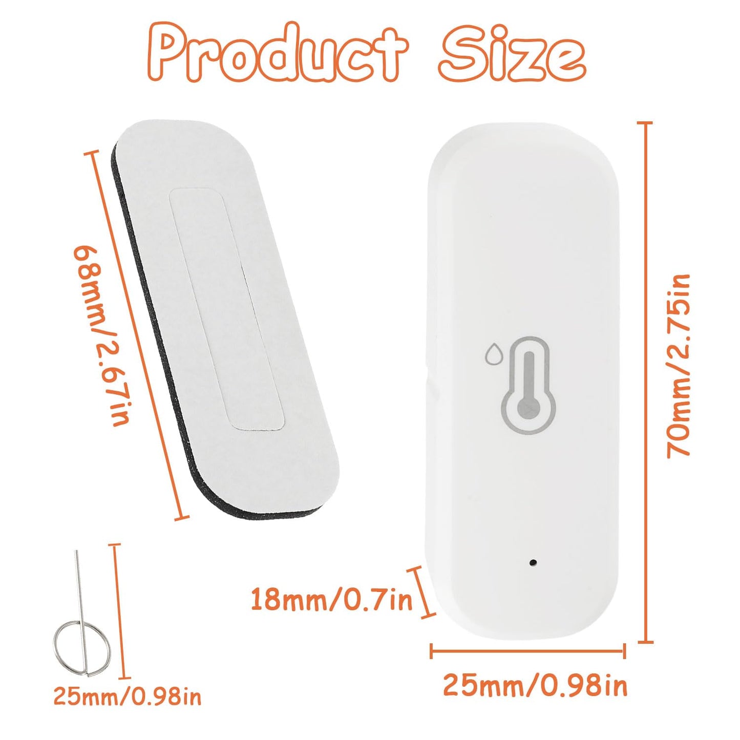 WiFi Hygrometer Thermometer Sensor, Indoor Outdoor Wireless Temperature Humidity Sensor, with Remote Monitor and Alert Compatible with Alexa(2 Pack)