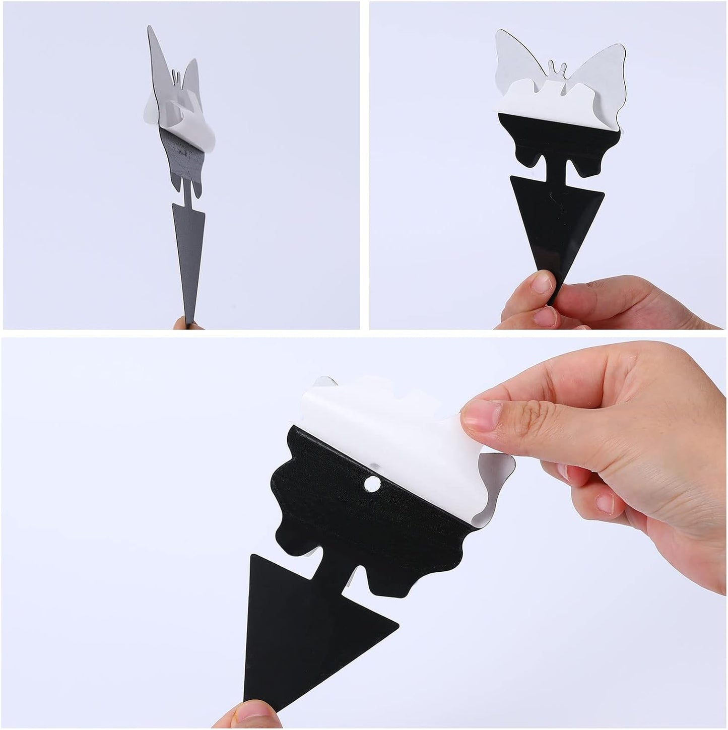 USKICH Sticky Traps Gnat Killer Fruit Fly Traps Non-Toxic and Odorless Fungus Gnat Traps Insect Traps Black Sticky Trap for Indoor and Outdoor Plants（48Pcs Black）