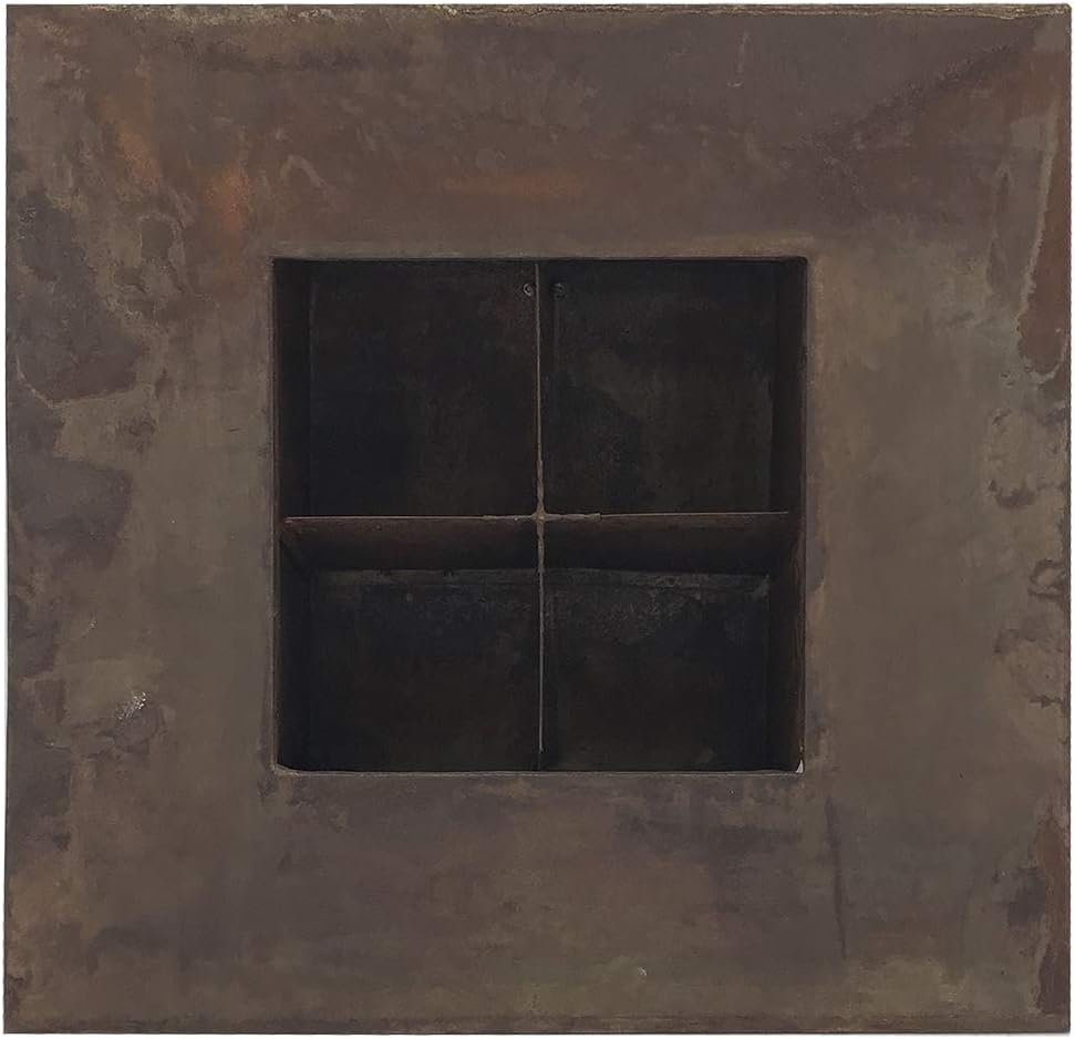 Modern Home Living Wall Galvanized Steel/Zinc Succulent Planter (Rust Zinc, 4 Pocket)