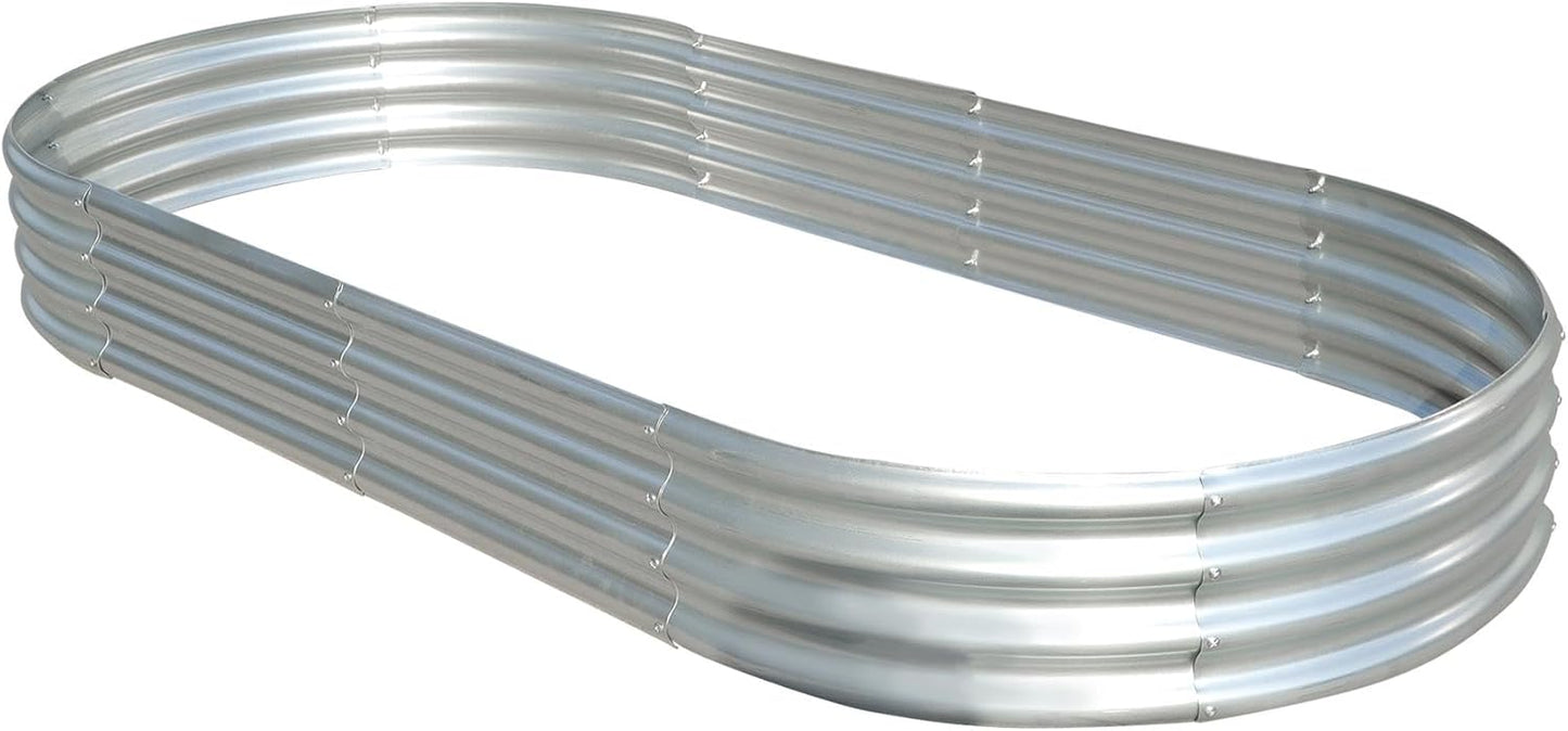 8x4x1FT Galvanized Planter Raised Garden Boxes Outdoor Large Metal Gardens Beds for Vegetables Flowers Herbs Succulents