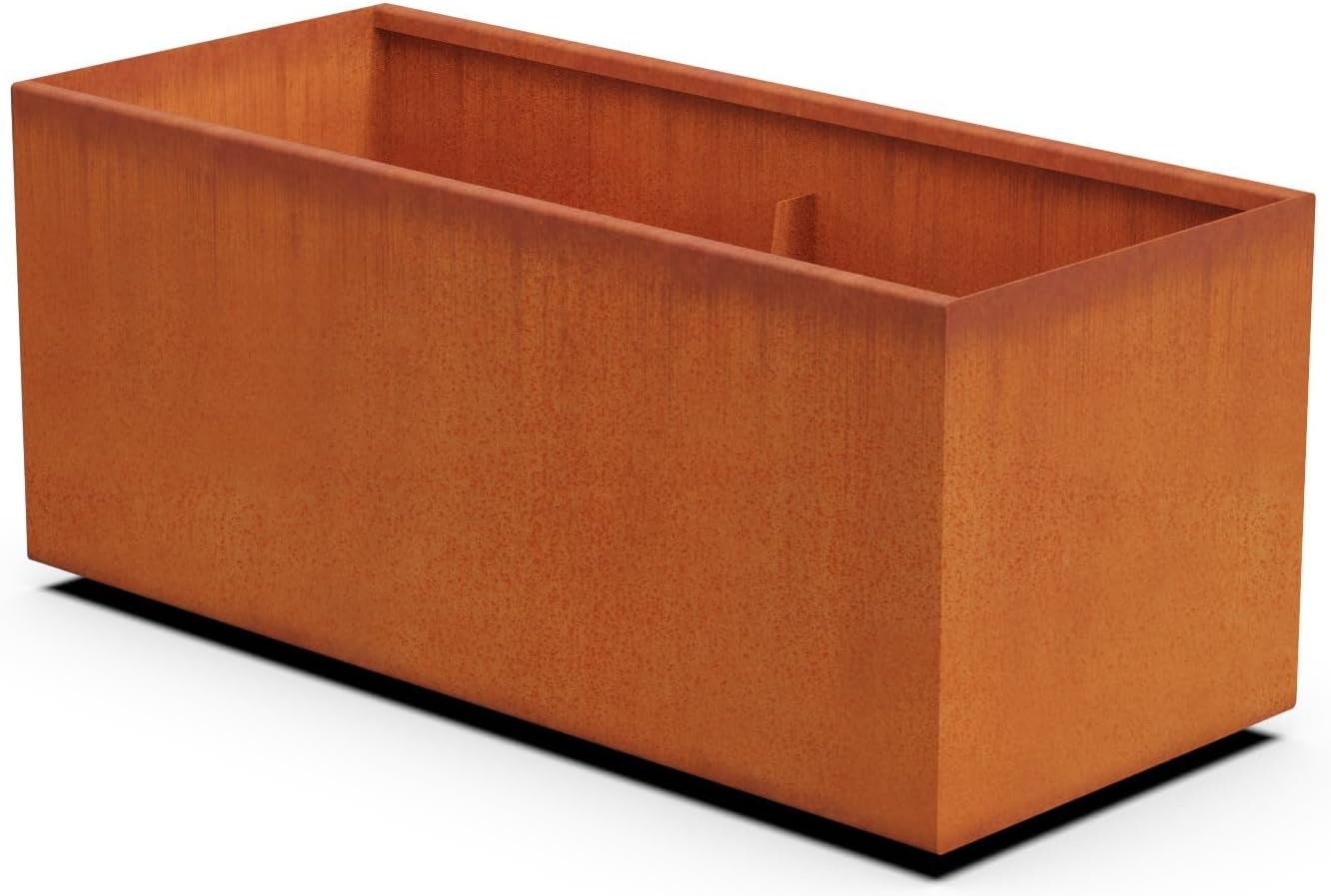 Large Rectangular Planters for Outdoor Plants 46x20x20 Corten Steel Planter | Extra Large Outdoor Planter Box for Modern Patio, Deck & Garden Landscapes