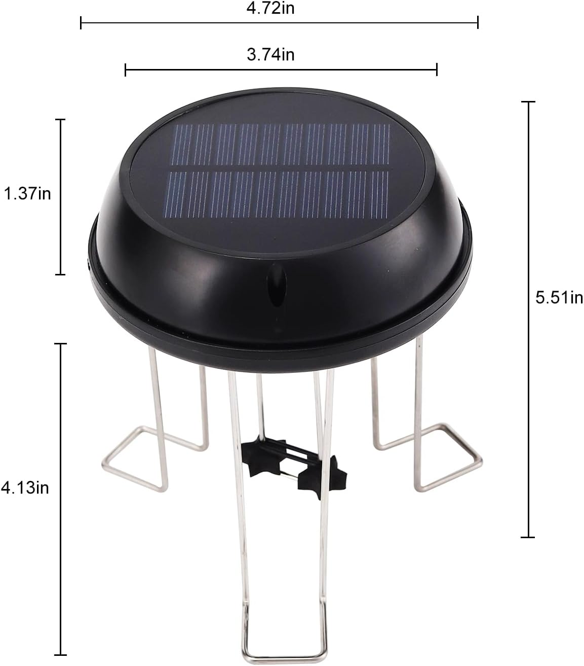 Bird Bath Solar Swing Device, Stainless Steel Bird Bath Bubble Device, Suitable for Garden Ponds, Pool Scenery, Oxygen and Water Enhancers