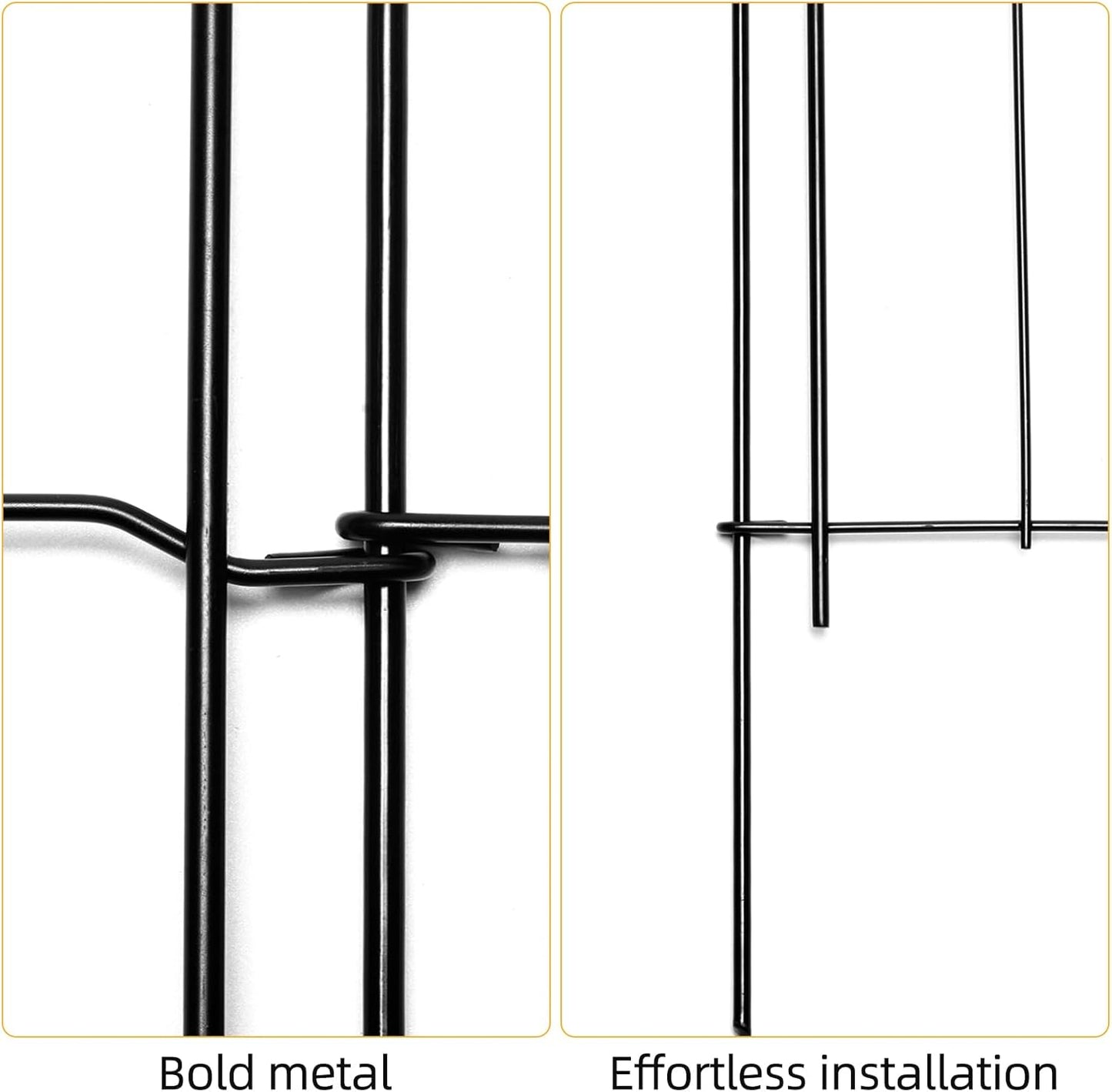 No Dig Garden Fence 16in x 10ft 10 Panels Decorative Garden Border for Fencing for Flower Beds, Dog Barrier, Patio and Yard Decoration