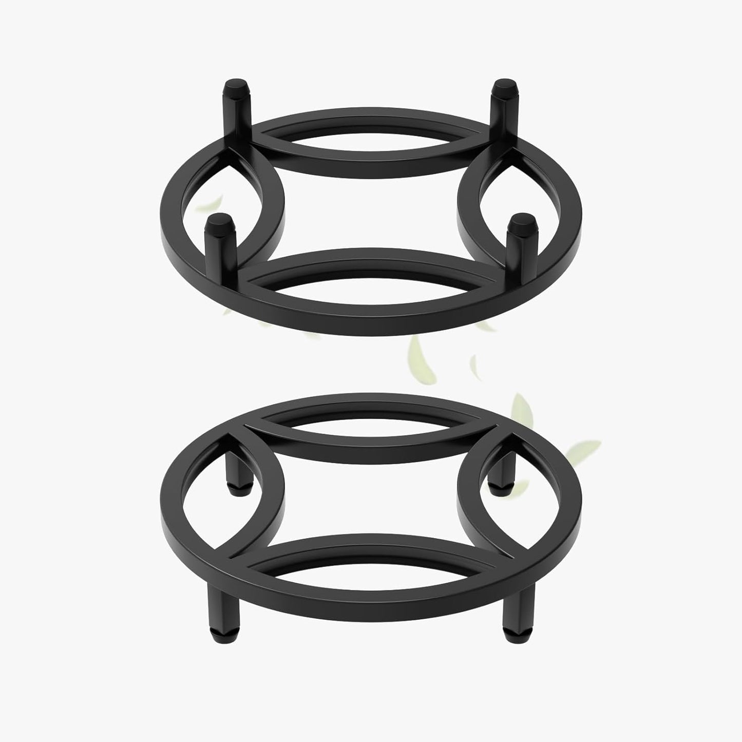 Zhongma 2 Pack 11.8" Sturdy Potted Plant Stand Flower Pot Holder Heavy Duty Construction, Low Plant Stand for Home Indoor and Outdoor, Sturdy plant riser and saucer without Installation Required