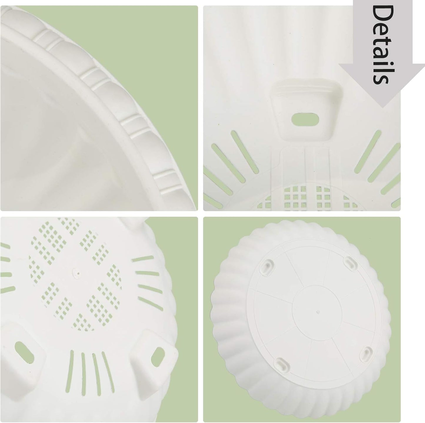 summer flower 3pcs 10.6 inch Plastic Hanging Planters Pots for Outdoor Indoor Plants Hanging Flower Plant Baskets Holder for Garden Porch Ceiling (White)